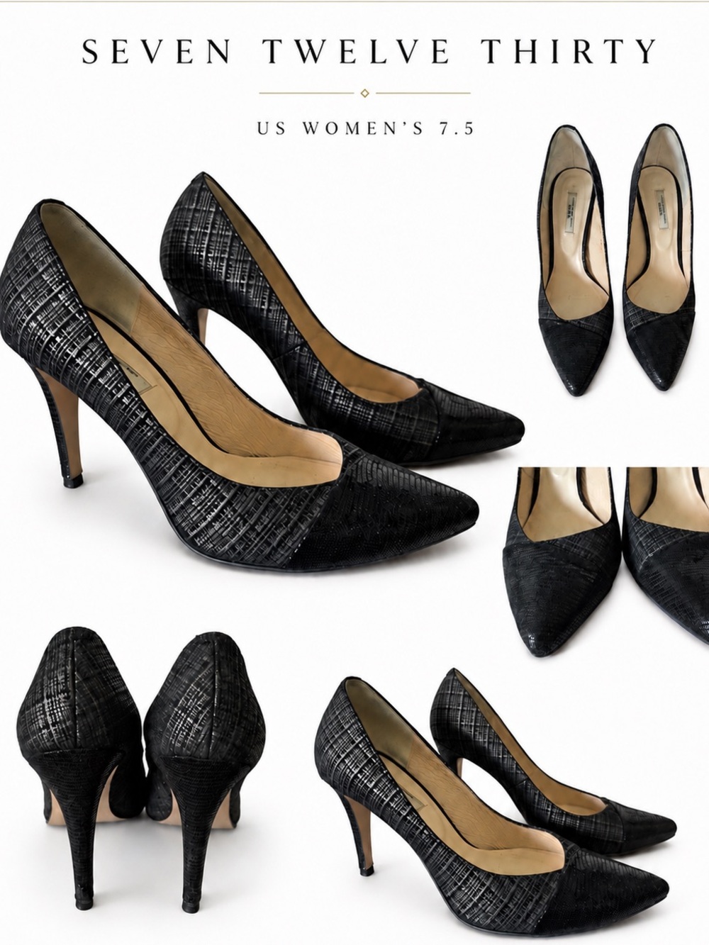 Seven Twelve Thirty pointed-toe stiletto pumps Japan size 24.5 US Size 7.5/8
